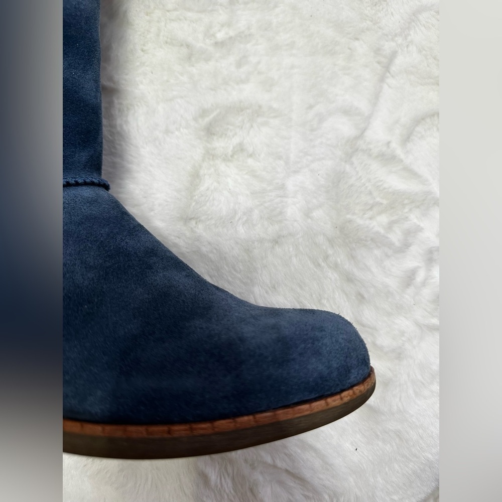UGG Navy Suede Heeled Boots - Picture 14 of 15
